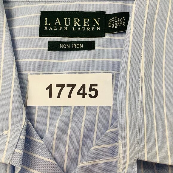 Lauren Ralph Lauren Men's Size 17.5-34/35 Regular Fit Non Iron 100% Cotton - Picture 8 of 8